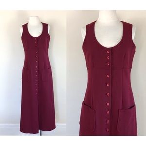 vintage 60s 70s wool maxi dress suiting tailored empire waist | mod hippie boho